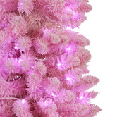 Enchanted &amp; Evergreen Floss Pink Carol LED Snowy Christmas Tree