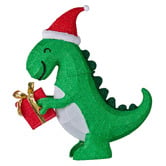 Enchanted &amp; Evergreen Paul Dinosaur Santa LED Christmas Decoration