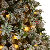 Enchanted &amp; Evergreen Snowy Crown Pine LED Christmas Tree