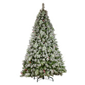 Enchanted &amp; Evergreen Snowy Crown Pine LED Christmas Tree
