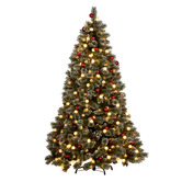 Enchanted &amp; Evergreen Snowy Bristle LED Christmas Tree