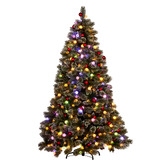 Enchanted &amp; Evergreen Snowy Bristle LED Christmas Tree