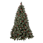 Enchanted &amp; Evergreen Snowy Bristle LED Christmas Tree