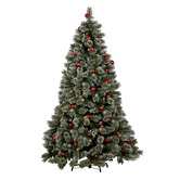 Enchanted &amp; Evergreen Snowy Bristle LED Christmas Tree