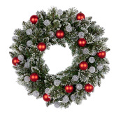 Enchanted &amp; Evergreen 61cm Snowy Bristle LED Christmas Wreath