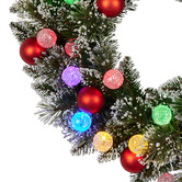 Enchanted &amp; Evergreen 61cm Snowy Bristle LED Christmas Wreath