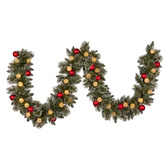 Enchanted &amp; Evergreen 274cm Snowy Bristle LED Christmas Garland