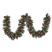 Enchanted &amp; Evergreen 274cm Snowy Bristle LED Christmas Garland