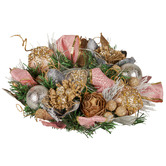 Enchanted &amp; Evergreen Eira Christmas Centrepiece with Hurricane Glass