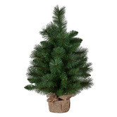 Enchanted &amp; Evergreen Riverton LED Christmas Tree with Hessian Base