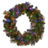 Enchanted &amp; Evergreen Salem Glitter LED Split Christmas Wreath