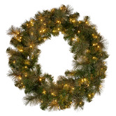 Enchanted &amp; Evergreen Salem Glitter LED Split Christmas Wreath