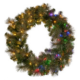 Enchanted &amp; Evergreen Salem Glitter LED Split Christmas Wreath