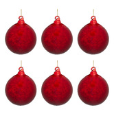 Enchanted &amp; Evergreen Faint Crackle Glass Baubles