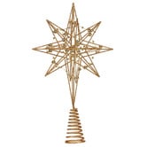 Enchanted &amp; Evergreen Gold Metal Star Christmas Tree Topper