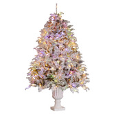 Enchanted &amp; Evergreen Glacia Potted Snowy LED Christmas Tree