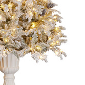 Enchanted &amp; Evergreen Glacia Potted Snowy LED Christmas Tree