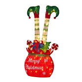 Enchanted &amp; Evergreen Elf Stuck in a Gift Sack LED Christmas Decoration