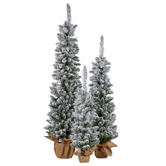 Enchanted &amp; Evergreen 3 Piece Yulienne Snowy LED Christmas Tree Set