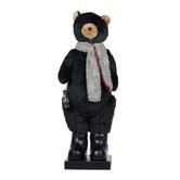 Enchanted &amp; Evergreen Black Firesa Bear LED Christmas Ornament