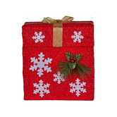 Enchanted &amp; Evergreen Laurelind Santa in a Gift Box LED Christmas Ornament