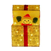 Enchanted &amp; Evergreen Glistenna Snowman in a Gift Box LED Christmas Ornament