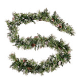Enchanted &amp; Evergreen 274cm Glittery Bristle LED Christmas Garland