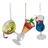 Enchanted &amp; Evergreen 3 Piece Caelan Cocktail Hanging Ornament Set