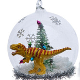Enchanted &amp; Evergreen 3 Piece Auro Dome with Dinosaur Hanging Ornament Set