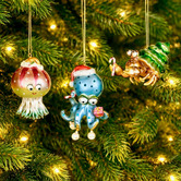 Enchanted &amp; Evergreen 3 Piece Mona Sea Animal Hanging Ornament Set