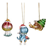 Enchanted &amp; Evergreen 3 Piece Mona Sea Animal Hanging Ornament Set