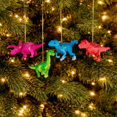 Enchanted &amp; Evergreen 4 Piece Wilbur Dinosaur Hanging Ornament Set