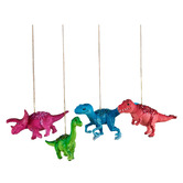 Enchanted &amp; Evergreen 4 Piece Wilbur Dinosaur Hanging Ornament Set
