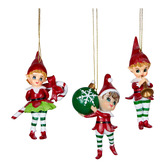 Enchanted &amp; Evergreen 3 Piece Lorien Elf Hanging Ornament Set