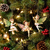 Enchanted &amp; Evergreen 3 Piece Lira Fairy Hanging Ornament Set