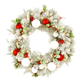 Enchanted &amp; Evergreen 76cm Snowy Elegance LED Christmas Wreath