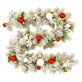 Enchanted &amp; Evergreen 274cm Snowy Elegance LED Christmas Garland
