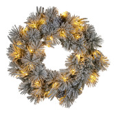 Enchanted &amp; Evergreen 61cm Alpine Snow LED Christmas Wreath