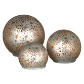 Enchanted &amp; Evergreen 3 Piece Linden LED Glass Spheres Christmas Ornament