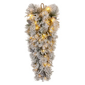 Enchanted &amp; Evergreen 90cm Alpine Snow Teardrop LED Christmas Swag