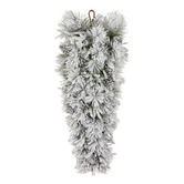 Enchanted &amp; Evergreen 90cm Alpine Snow Teardrop LED Christmas Swag