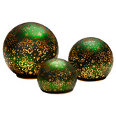 Enchanted &amp; Evergreen 3 Piece Linden LED Glass Spheres Christmas Ornament