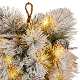 Enchanted &amp; Evergreen 90cm Alpine Snow Teardrop LED Christmas Swag
