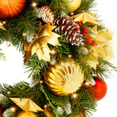 Enchanted &amp; Evergreen 61cm Fauna LED Christmas Wreath