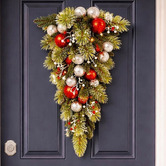 Enchanted &amp; Evergreen 90cm Jingle Bells Teardrop LED Christmas Swag