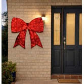 Enchanted &amp; Evergreen Mila Red Bow LED Christmas Decoration