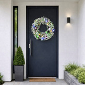Enchanted &amp; Evergreen 61cm Snowy Crown Pine LED Christmas Wreath
