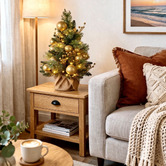 Enchanted &amp; Evergreen Lorien LED Christmas Tree with Hessian Base