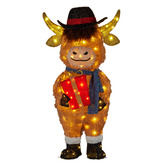 Enchanted &amp; Evergreen Oliver Highland Cow LED Christmas Decoration