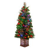 Enchanted &amp; Evergreen Mason Sable Fir LED Potted Christmas Tree